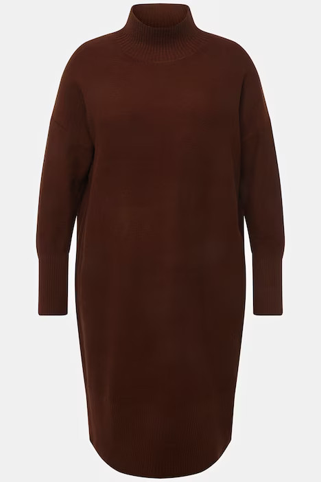 Knit Long Sleeve Turtleneck Dress | Ulla Popken - US & CA