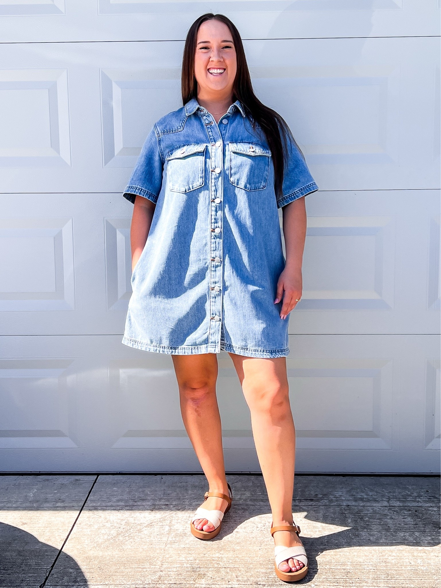 Loving this simple denim dress from Target! Super cute, easy to wear and super comfortable!

#LTKootd #LTKMidsize #LTKmomlife