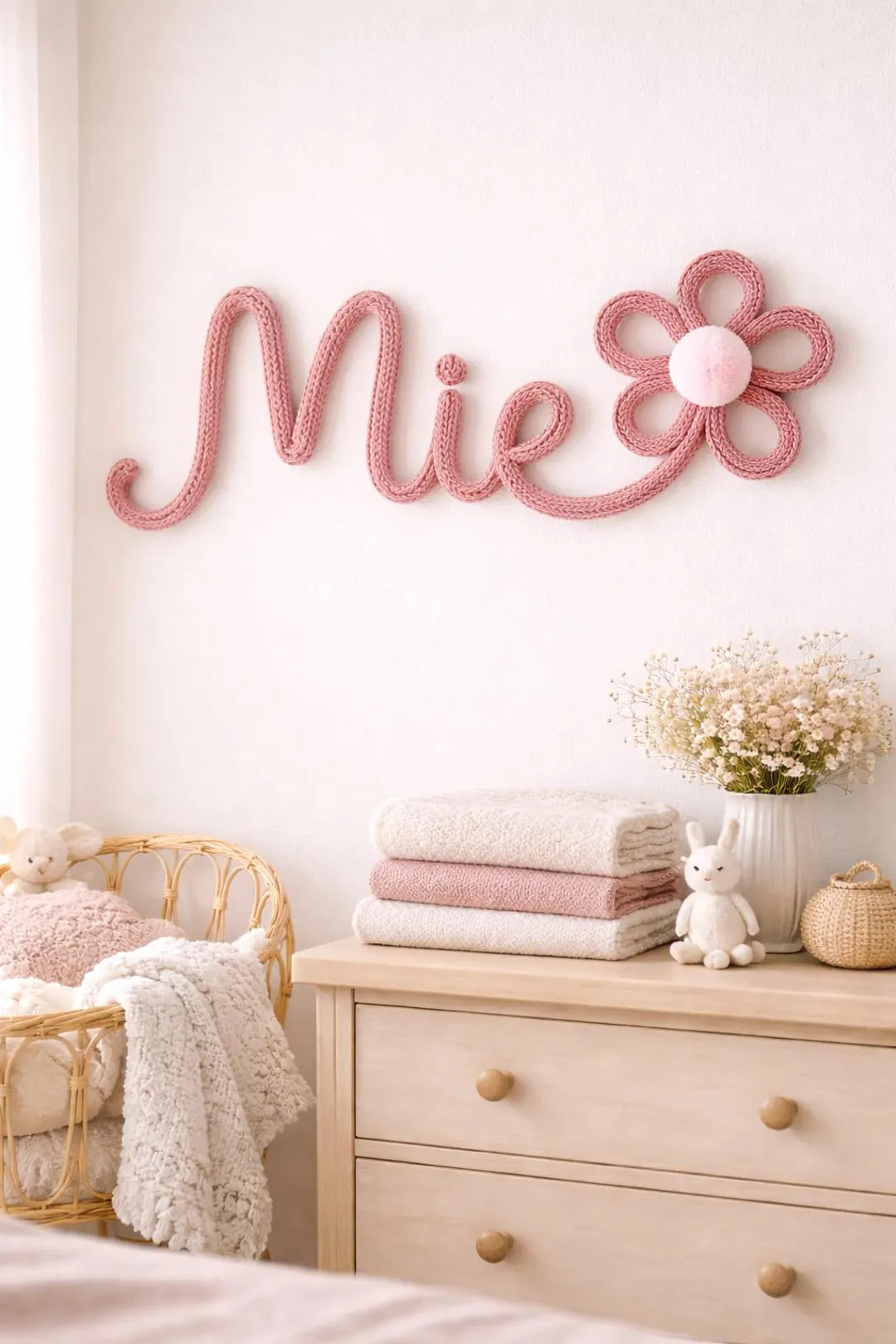 Knitted Wire Name Sign, Custom Nursery Decor, Unique Nursery Wall Decor, Baby Room Decor, Knitted... | Etsy (US)