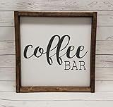 Coffee Bar Sign for coffee bar decor, Farmhouse sign, fixer upper style, chunky framed | Amazon (US)