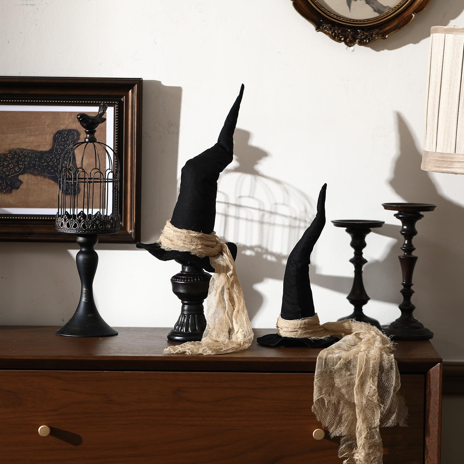 2 Pcs Halloween Decorations Indoor Vintage Witch Hat Decor Table Centerpiece 13.78'' Primitive Ha... | Amazon (US)