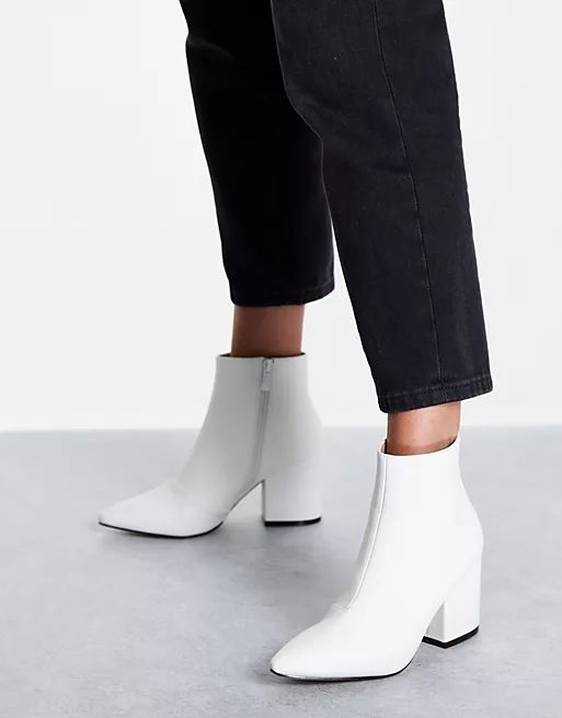 RAID Kola heeled ankle boots in white | ASOS (Global)