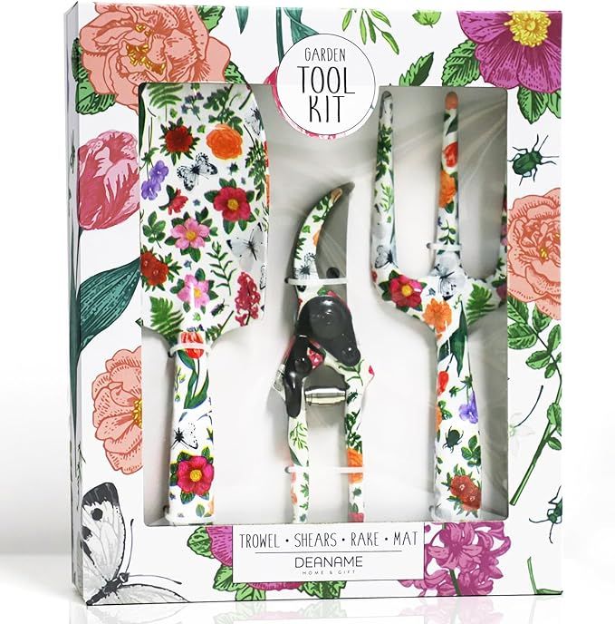 Garden Tool Set, 4 PCS Heavy Gardening Kit Heavy Duty Floral Hand Tools, Fancy Gifts for Women, I... | Amazon (US)