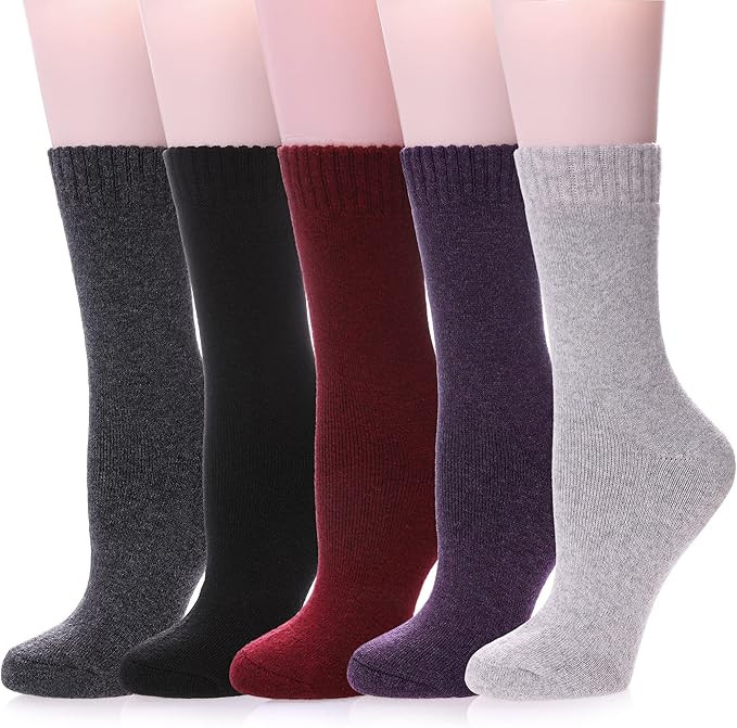 Color City Wool Socks for Women Hiking Warm Thick Cozy Boot Thermal Winter Work Soft Ladies Socks | Amazon (US)