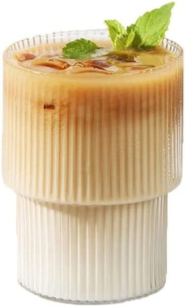 DEPIAO Origami Style Transparent Glass Cup Heat Resistant Coffee Mug, Ice Beer Cup Creative Glass... | Amazon (US)