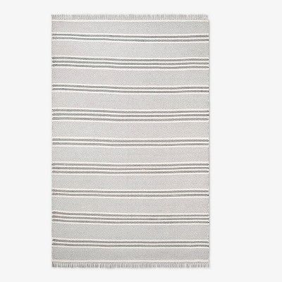 7' x 10' Outdoor Rug Diagonal Stripe Gray - Threshold™ Designed with Studio McGee | Target