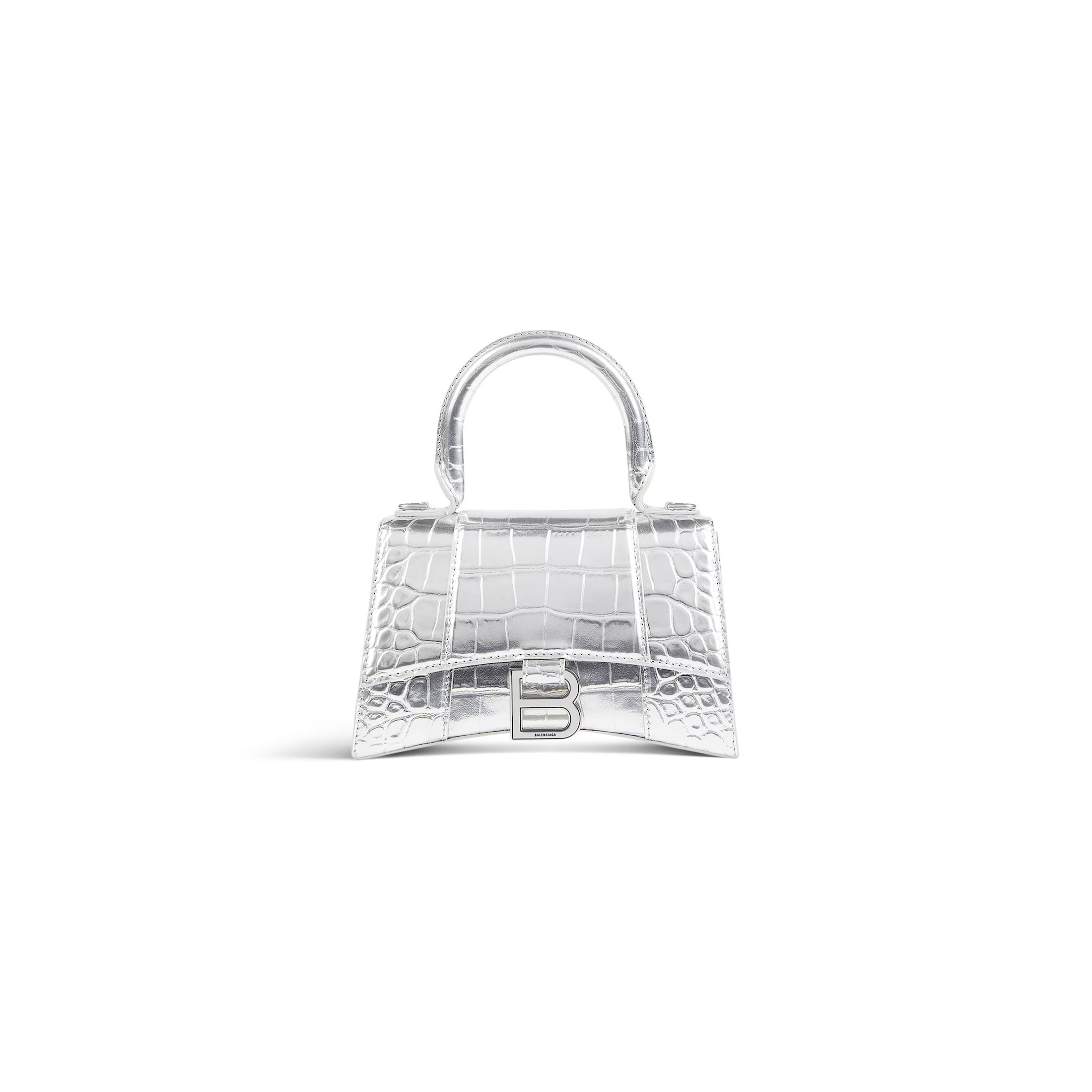 Balenciaga Hourglass Handbag XS - Silver - Women's | Balenciaga