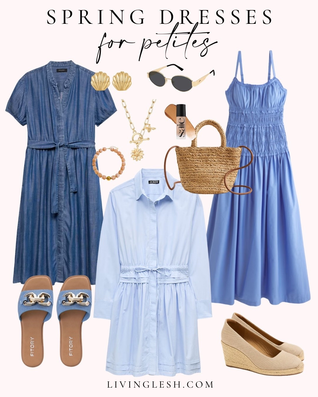Spring dress | spring style | spring outfit | petite style | petite fashion | midi dress | maxi dress | sandals | sunglasses | jewelry 

#LTKPetite #LTKootd #LTKgrwm