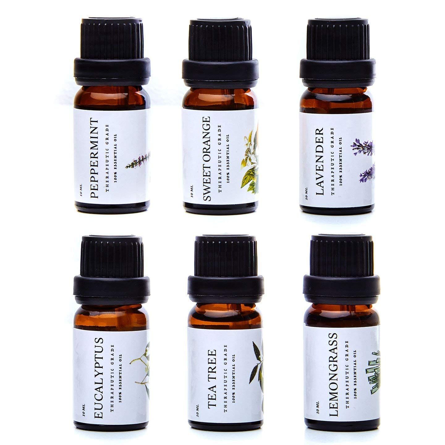 Essential Oils by Pure Essentials 100% Pure Oils kit- Top 6 Aromatherapy Oils Gift Set-6 Pack, 10... | Amazon (US)