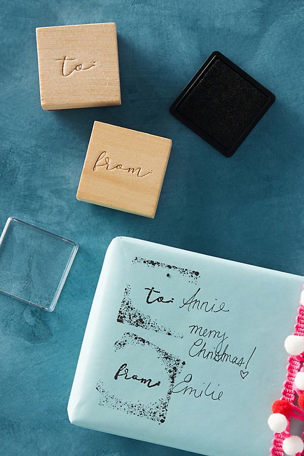 Holiday Gifting Stamp Set By Anthropologie in Black | Anthropologie (US)