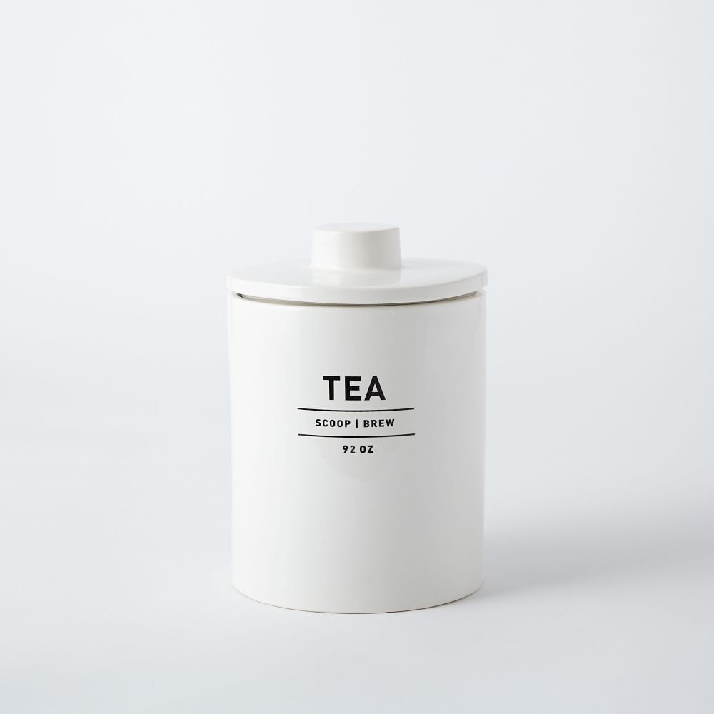 Utility Stoneware Kitchen Canisters - White | West Elm (US)