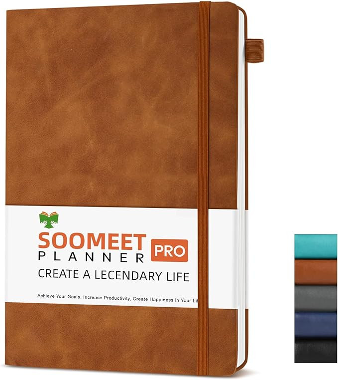 Lined Journal Notebook, 200 Pages, Leather Hardcover Notebooks, A5 College Ruled Thick Classic wi... | Amazon (US)