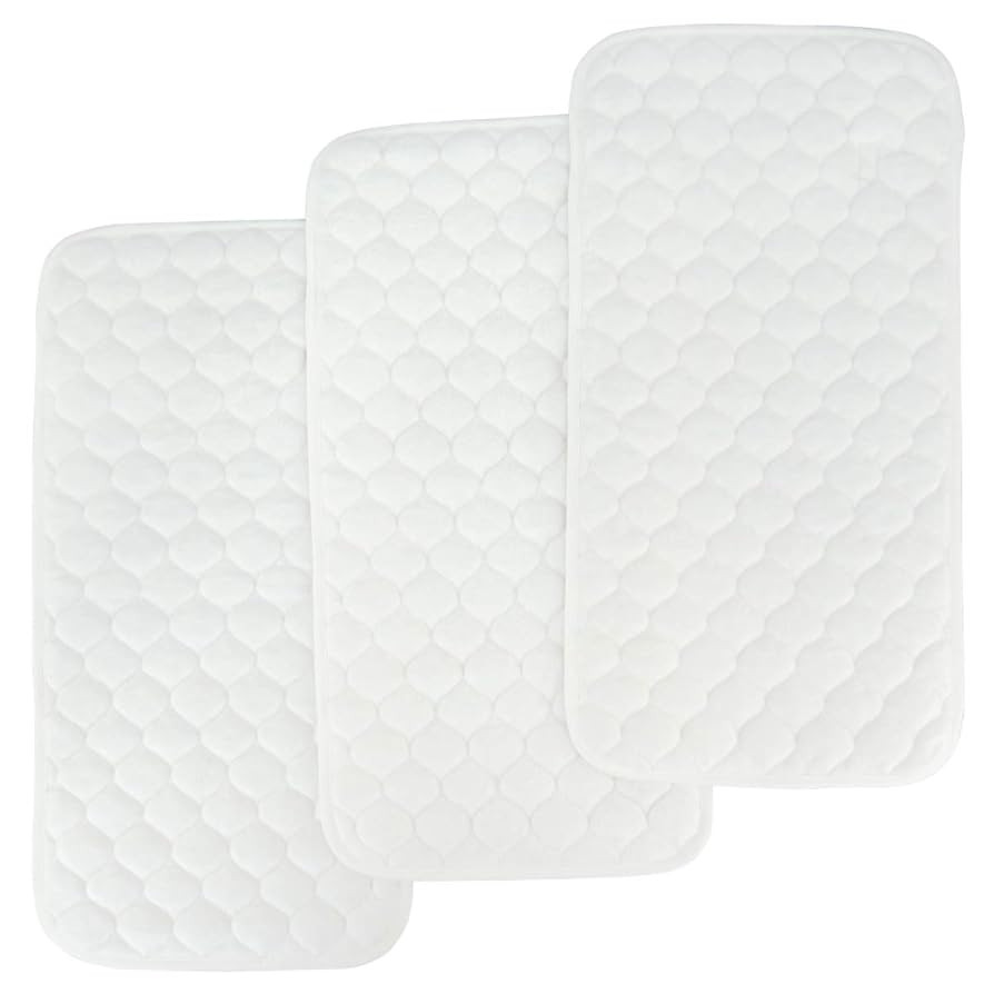 BlueSnail Quilted Thicker Waterproof Changing Pad Liners,3 Count(Snow White 13” x 27”) | Amazon (US)