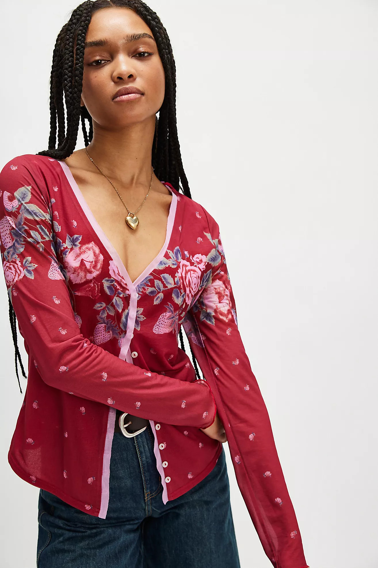 Home Grown Mesh Cardi | Free People (Global - UK&FR Excluded)