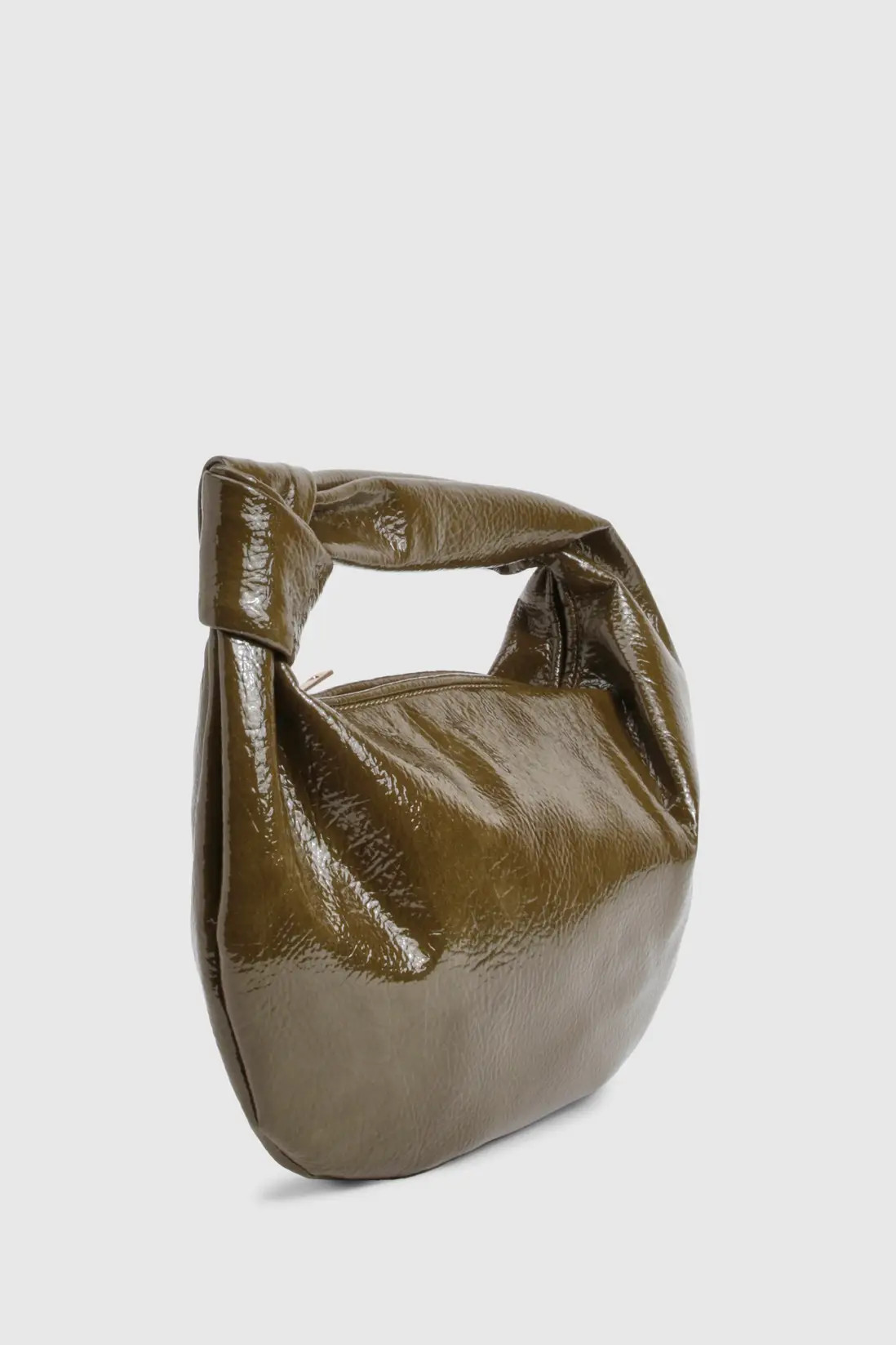 Textured Patent Knot Detail Grab Bag | boohoo (US & Canada)