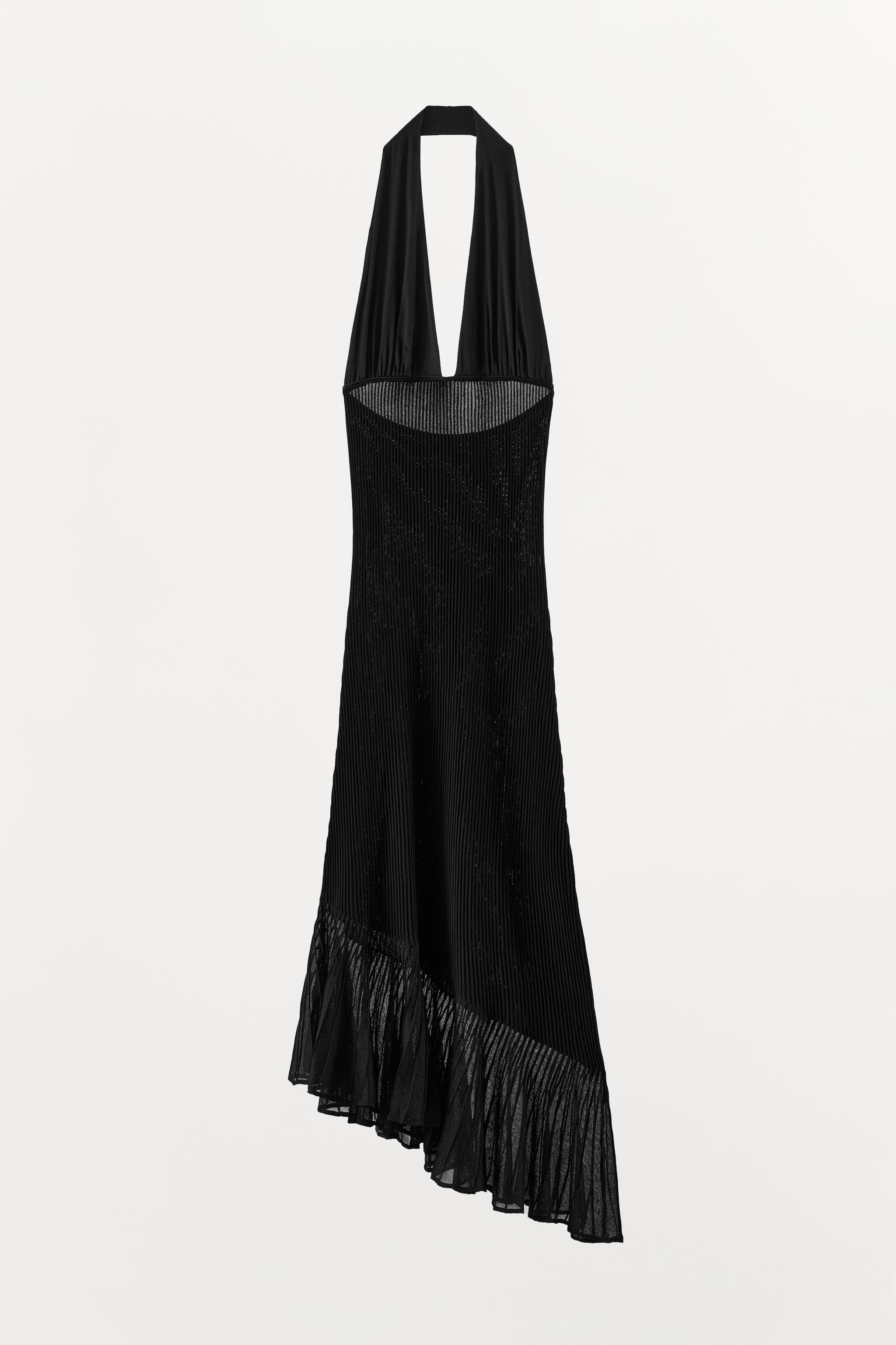 MIXED KNIT HALTER DRESS | Zara US