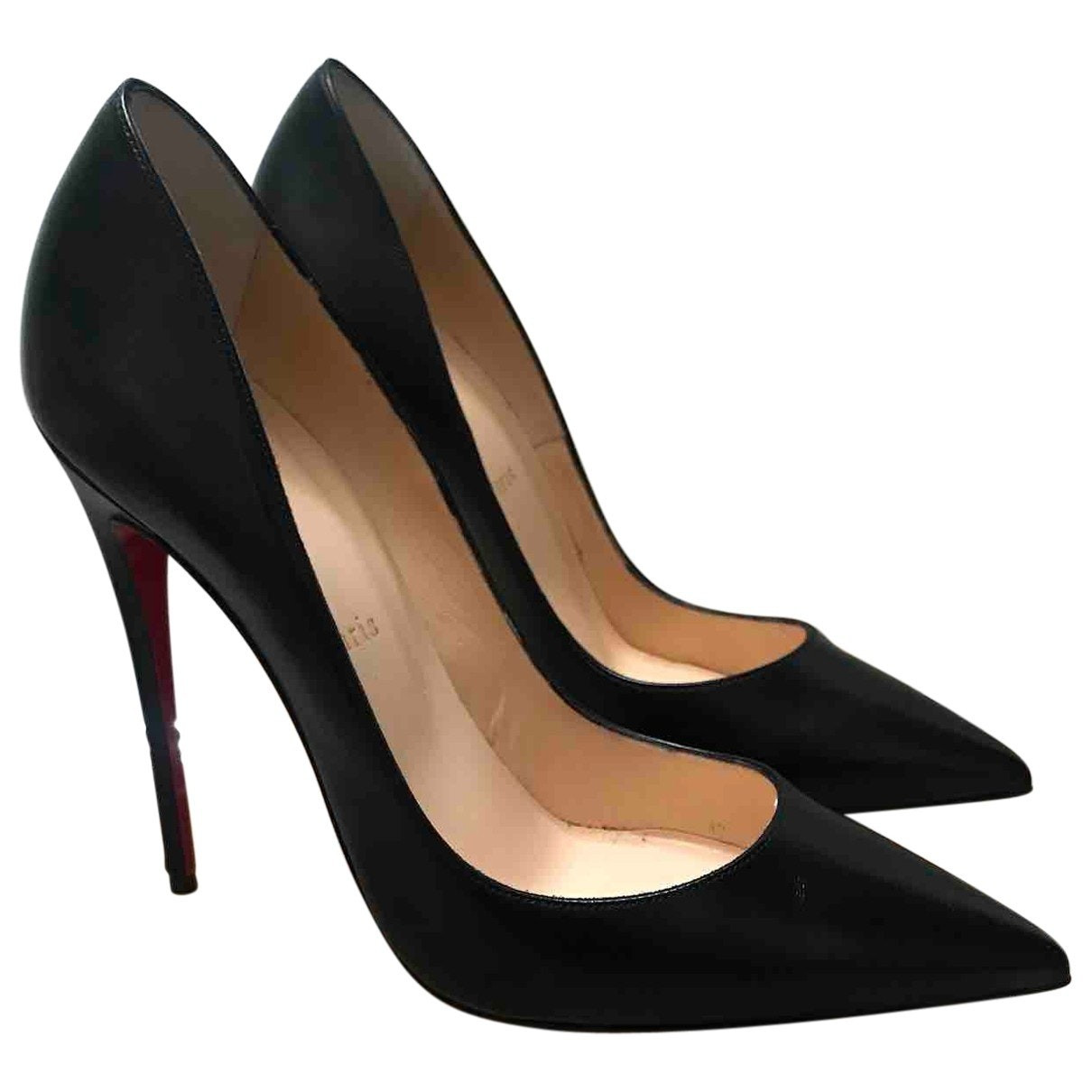 Christian Louboutin So Kate Black Leather Heels | Vestiaire Collective (Global)