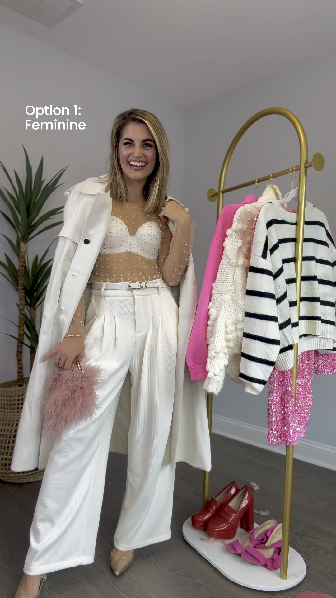 Valentine’s Day Outfits🩷💌🫶
Feminine, Casual & Glam!

Black skirt, black dress, black mesh top, back leather skort, black leather skirt, vegan leather skort, white pants, trench coat, corset, white bra, mesh top, pink purse, feather purse, feather blazer, feather top, striped sweater, Pom Pom sweater, white sweater, heart Pom Pom sweater 

#LTKmidsize #LTKMostLoved #LTKVideo