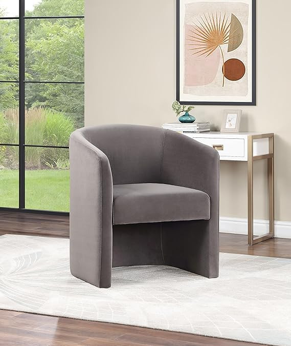 Iris Upholstered Accent Chair, Fog | Amazon (US)