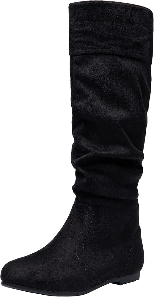 JEOSSY Women's 9601 Knee High Boots Tall Slouch Boots with Inside Zipper | Amazon (US)