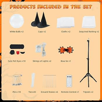 2 Pack 5 FT Halloween Decorations Color Changing Height Adjustable | Amazon (US)