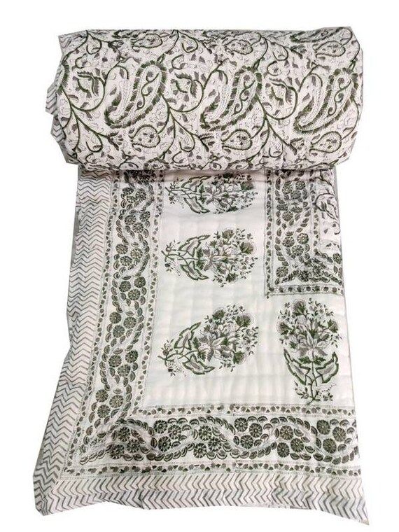 Cotton Comforter | Handmade Cotton Blanket | Hand Block Print Quilt | Cotton Bedspread Blanket  |... | Etsy (US)