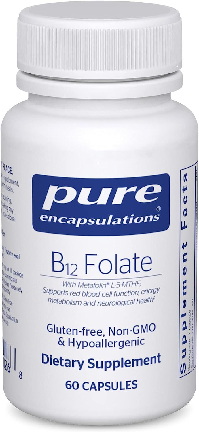 Pure Encapsulations B12 Folate | Energy Supplement to Support Nerves* | 60 Capsules | Amazon (US)