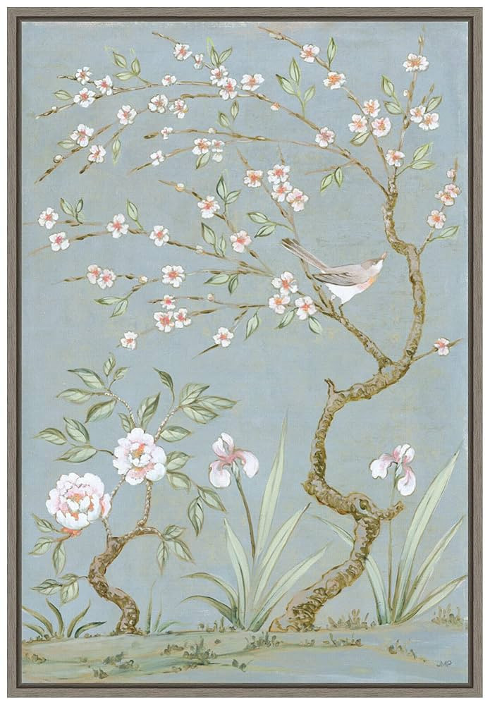 Amanti Art Framed Canvas Wall Art 23x16 Spring Mural I Blue by Julia Purinton, Framed Wall Art Ca... | Amazon (US)