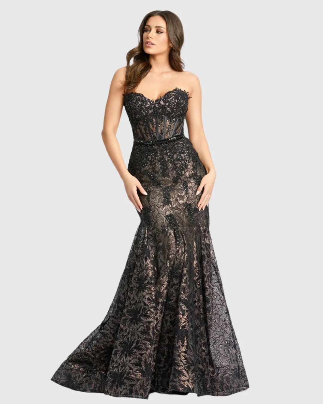 I wish I had a Halloween formal event because this would be THE dress. I size down one size in Mac Duggal evening dresses. 

#LTKWedding