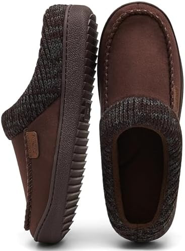 Men's Moccasin Slippers Clogs - House Slippers for Men with Arch Support and Memory Foam Insole, ... | Amazon (US)