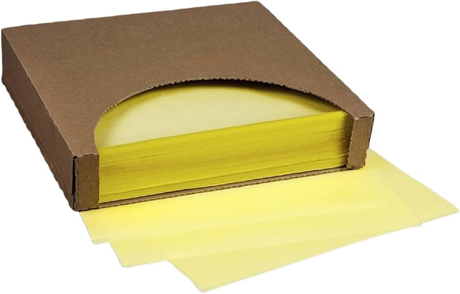 12x12 Waxed Paper Wrap or Basket Liner Sheet, CANARY YELLOW Color, 1000 Sheets Per Box, 7B4-YC | Amazon (US)