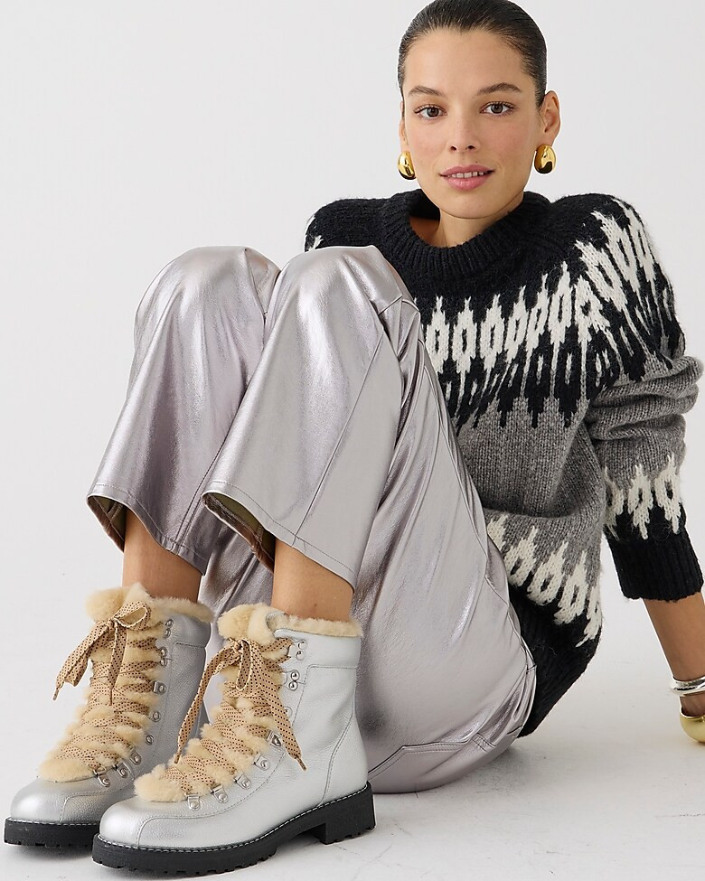 New Nordic boots in metallic leather and nubuck | J. Crew US