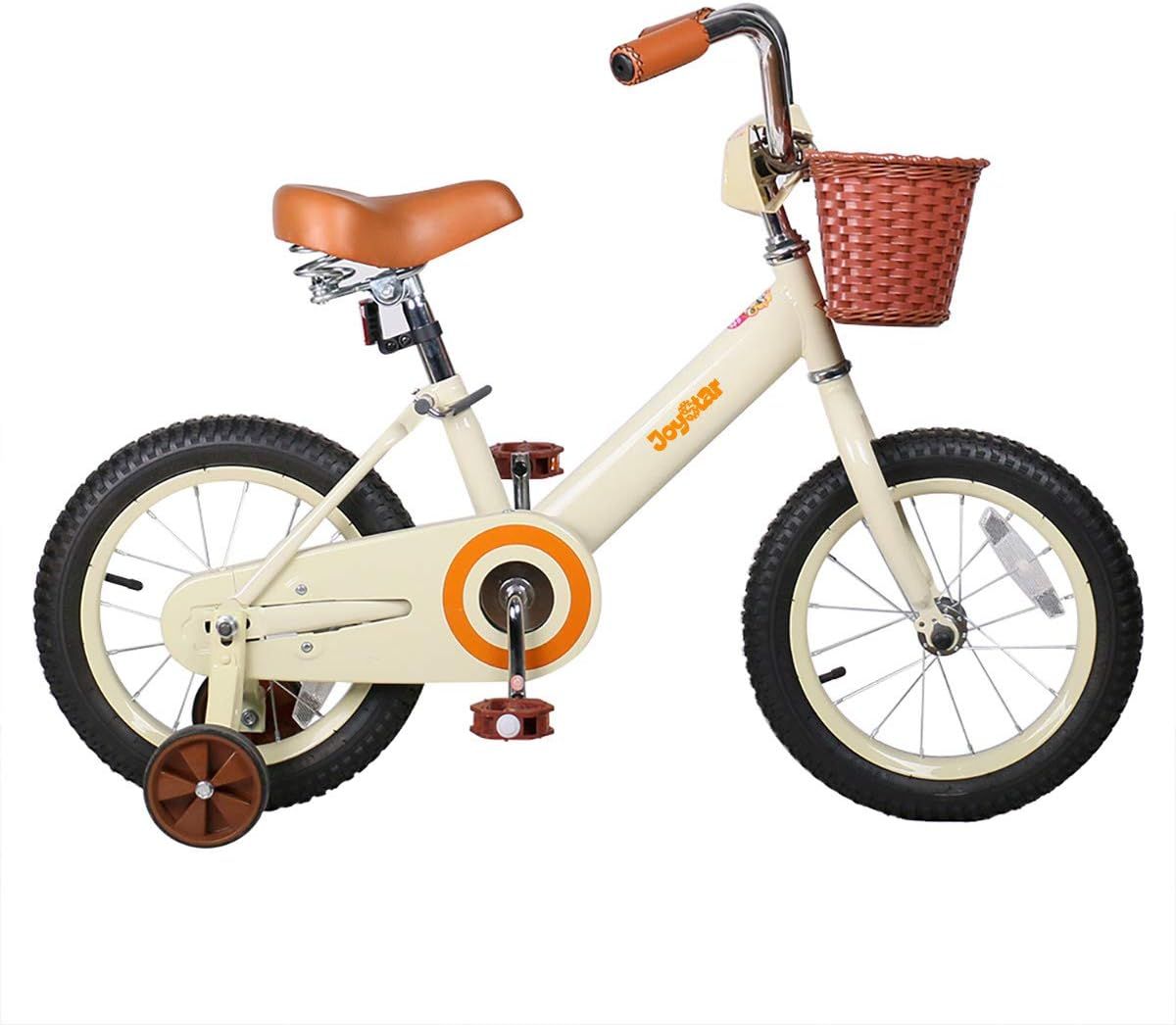 Amazon.com : JOYSTAR Vintage 12 & 14 & 16 & 18 Inch Kids Bike with Basket & Training Wheels for 2... | Amazon (US)