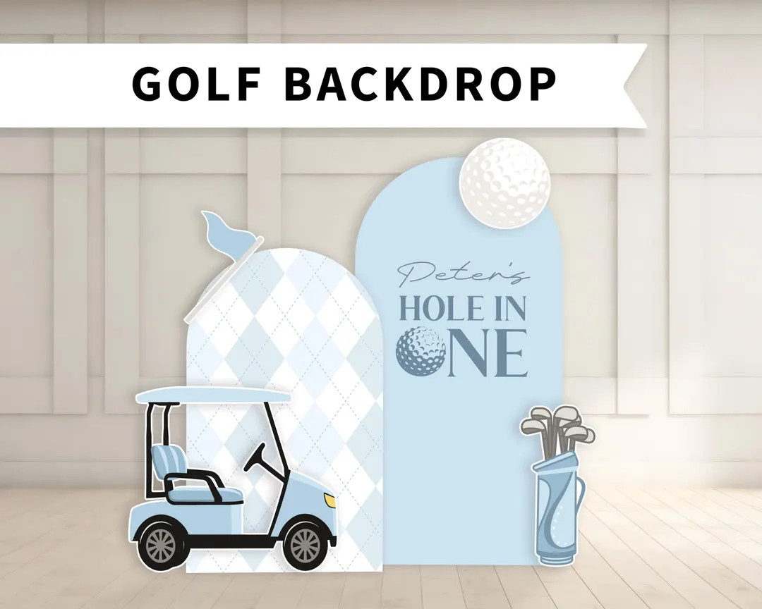 Golf Hole in One Birthday Backdrop: Physical Foam Board With Stands - Etsy Canada | Etsy (Global)