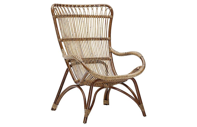 Monet Lounge Chair, Brown | One Kings Lane