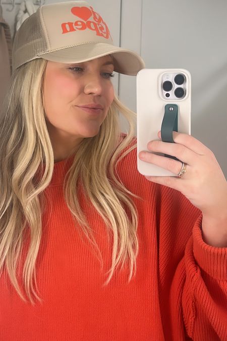 new fave hat & the best oversized red sweater 

#LTKstyletip #LTKmidsize #LTKfindsunder50