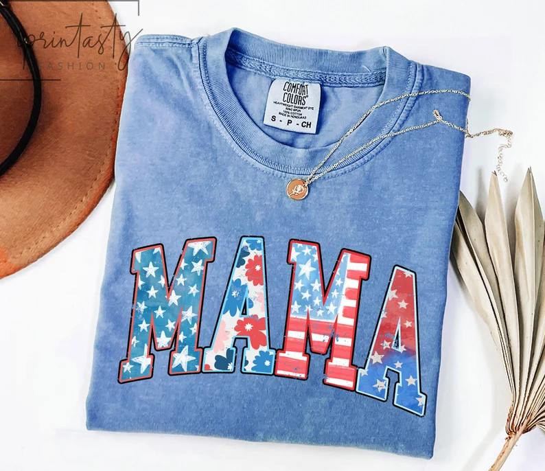 American Mama t-shirt, Mama T-Shirt, Retro Mama America tee, 4th of July T-Shirt, American Mama, ... | Etsy (US)