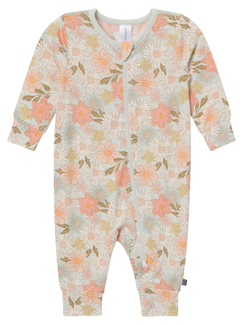 Modern Moments by Gerber Baby Neutral Super Soft Viscose Two-Way Zip Coverall, Sizes Newborn - 24... | Walmart (US)