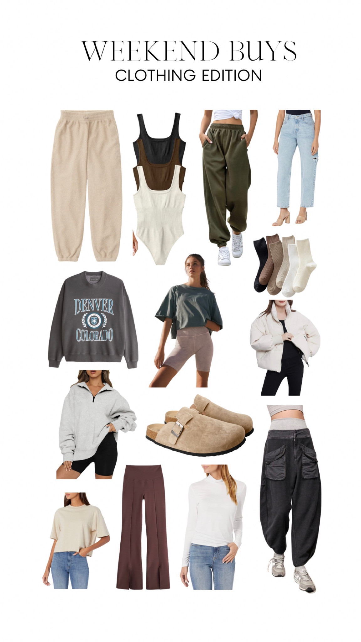 Weekend clothing haul #a&f #abercrombie #anf #amazon #freepeople #loungewear

#LTKfit #LTKstyletip #LTKFind