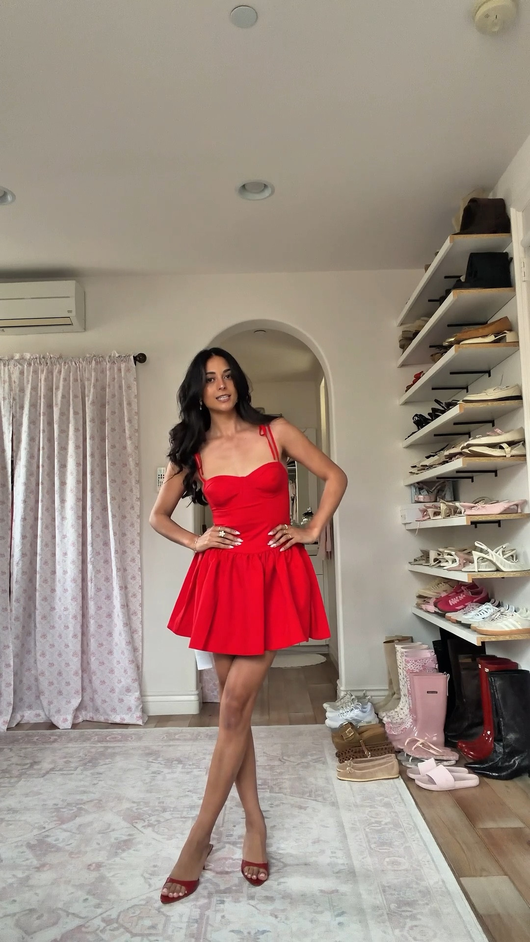 wearing size xs and small in last one (Frankie’s) 
Vday outfits, galentines, red dresses, vday dresses 