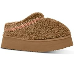 NATRAKI Women's Platform Slippers Mini Boots Braid Slippers with Plush Fleece Lining Fuzzy Slippe... | Amazon (US)