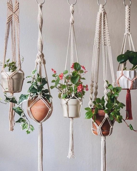5-pack Premium Macrame Plant Hangers Large Macrame Plant | Etsy | Etsy (US)