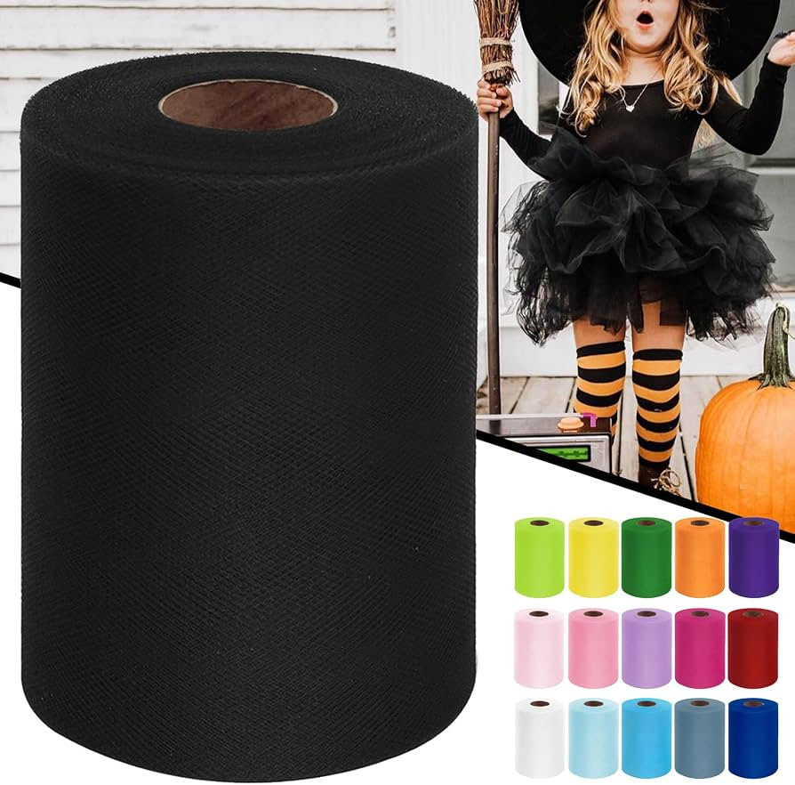 Black Tulle Fabric Roll 6" X 100 Yards | Amazon (US)