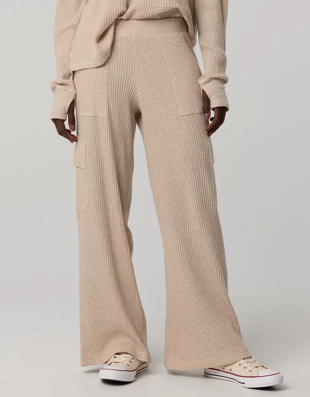 OFFLINE By Aerie Wow! Waffle Cargo Trouser | Aerie