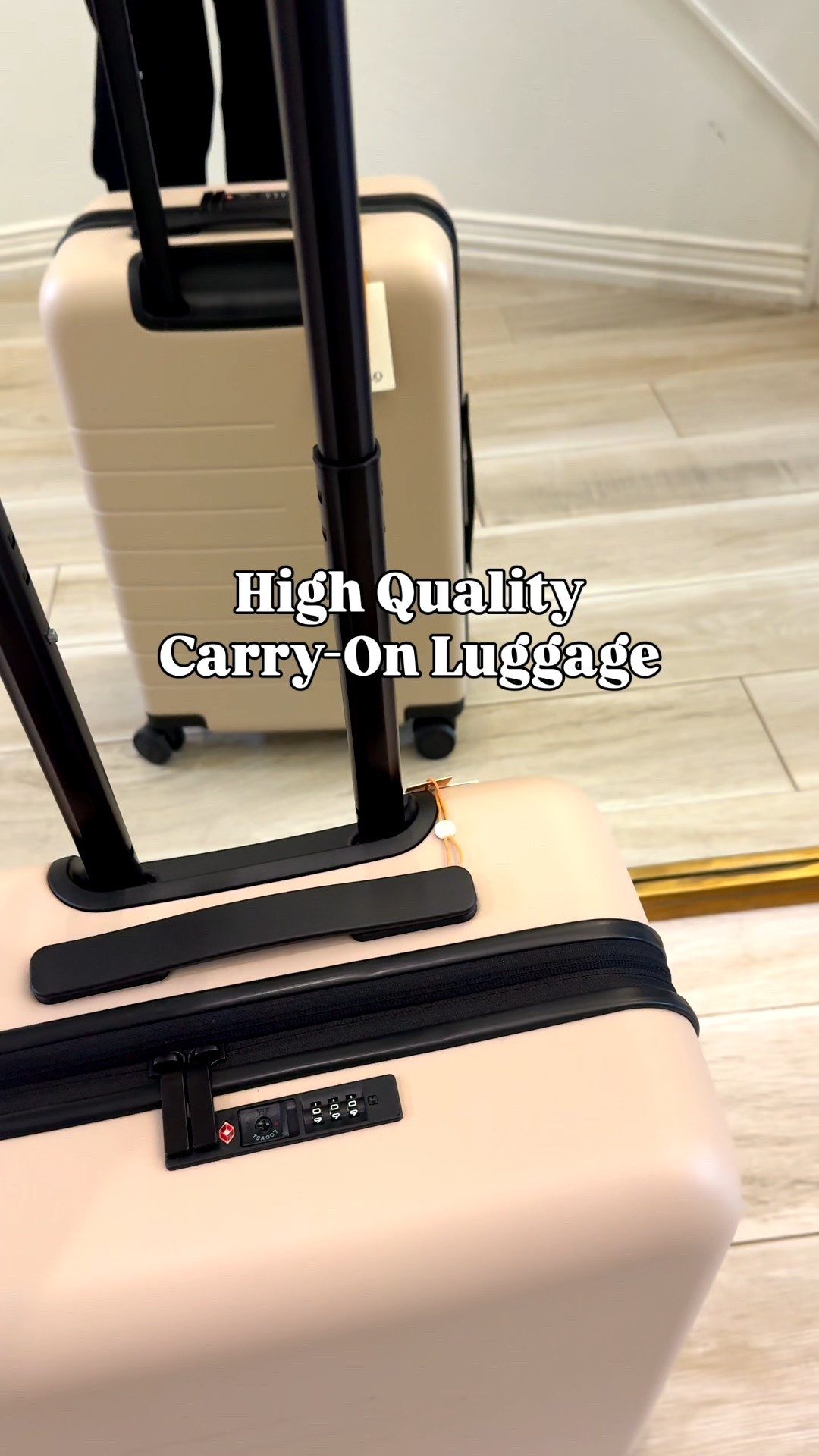 #QuincePartner
@onequince
Really great quality carry-on luggage like designer but more affordable price. Emily used this on a recent trip to NYC and she absolutely loved it. Great for gifting.
This is the regular carry-on size in Tan. Also comes in compact and small carry-on. This fits the overhead bin. Lightweight, easy to roll, has TSA lock, expandable.
Gift for anyone, travel, airplane luggage, holiday gifting. 

#LTKCyberWeek #LTKGiftGuide #LTKHoliday