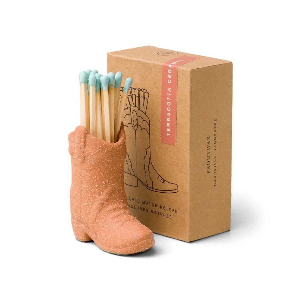 Cowboy Boot Match Holder - Terracotta | Paddywax