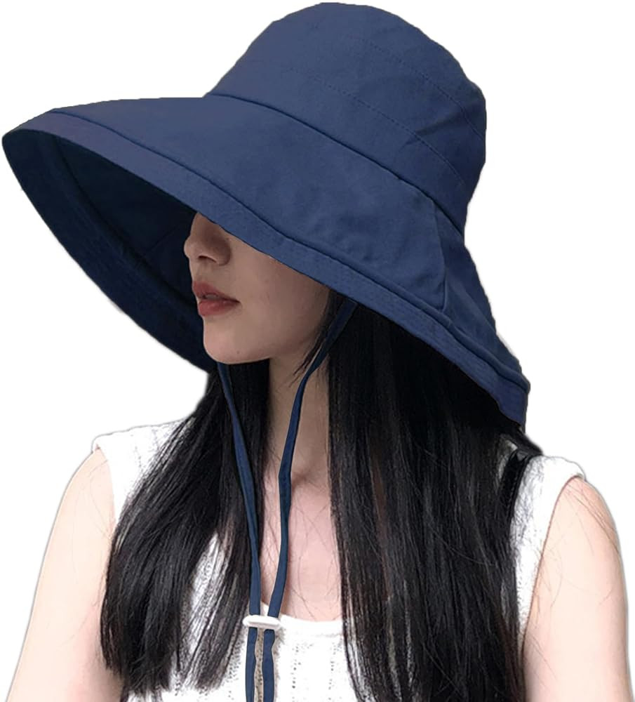 Wide Brim Bucket Hat - UPF50+ Protection Travel Beach Sun Hat with Semi-Rigid Adjustable Foldable... | Amazon (US)