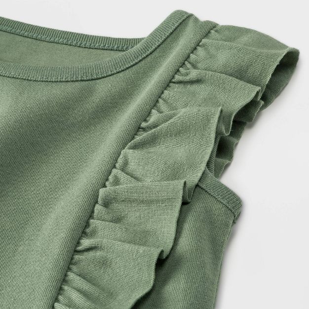 Baby Girls' Ruffle Bodysuit - Cat & Jack™ Sage Green | Target