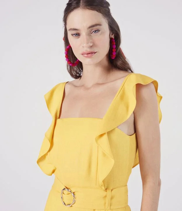 Macacão Liso com Babados e Cinto - Lojas Renner | Lojas Renner (BR)