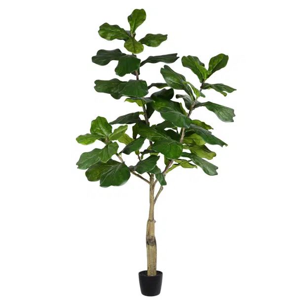 Artificial Fiddle Leaf Fig Tree 6ft Tall 86 Decorative Faux Fiddle Leaves Fake Fig Silk Tree In P... | Wayfair North America